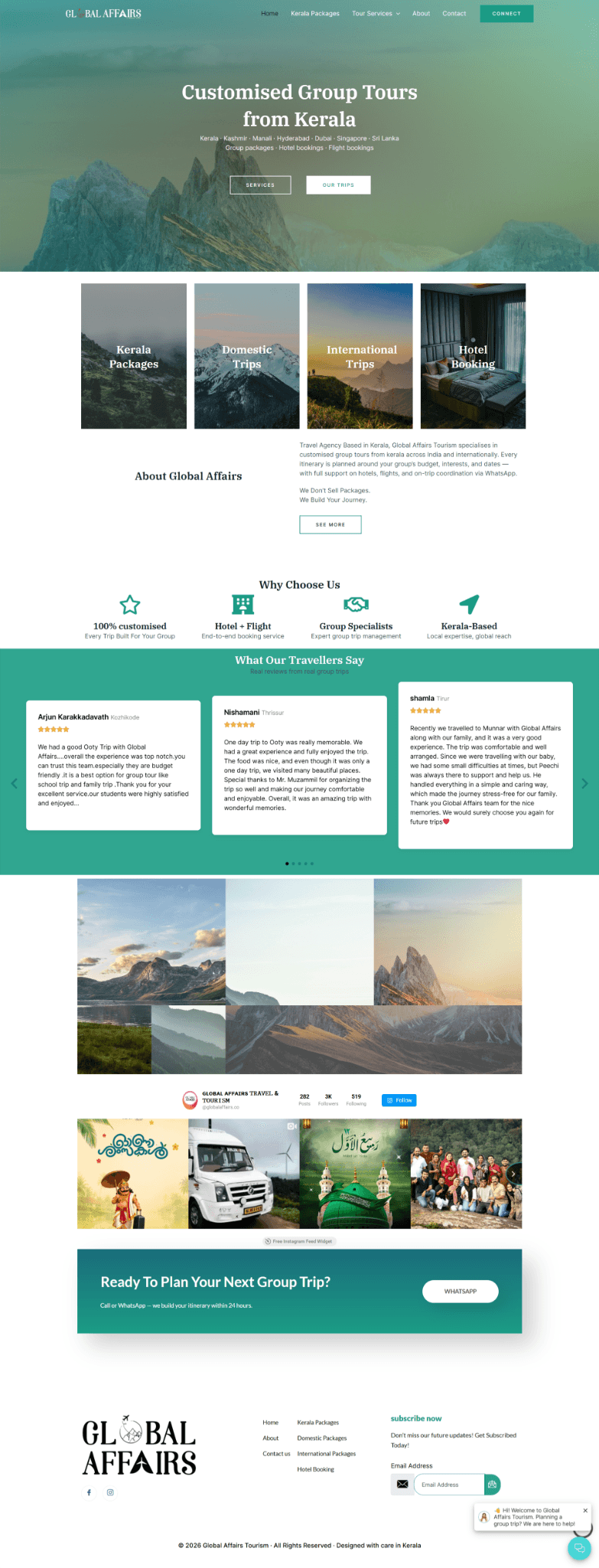 Global Affairs — Global Affairs — Travel Company Website