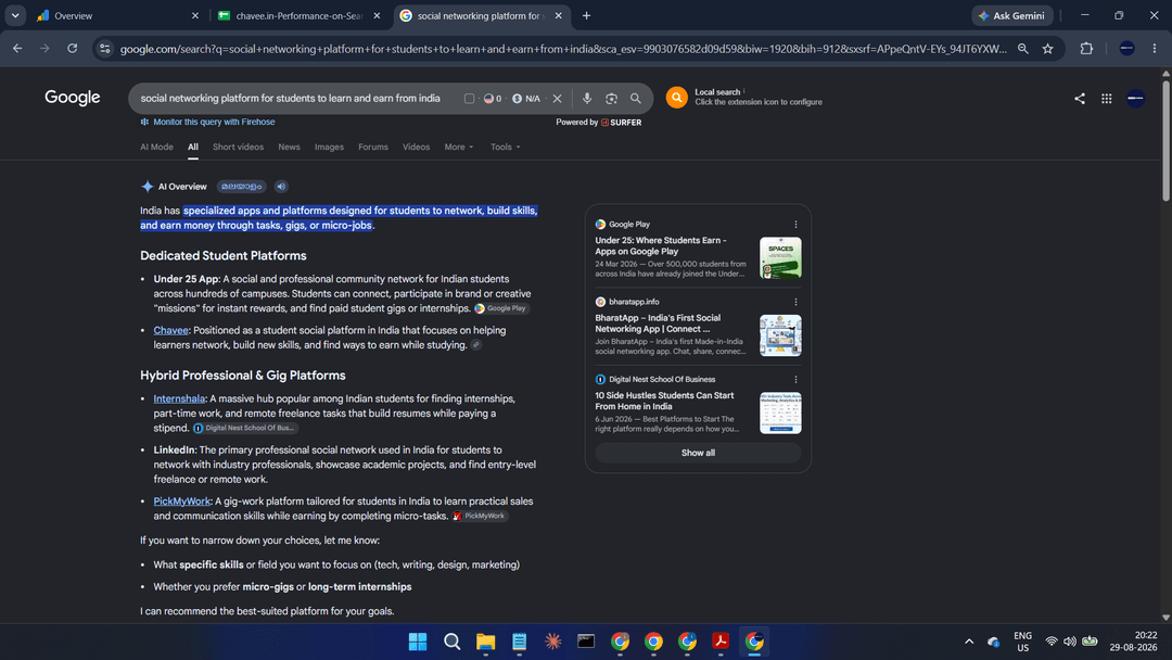 CHAVEE organic search ranking screenshot 6